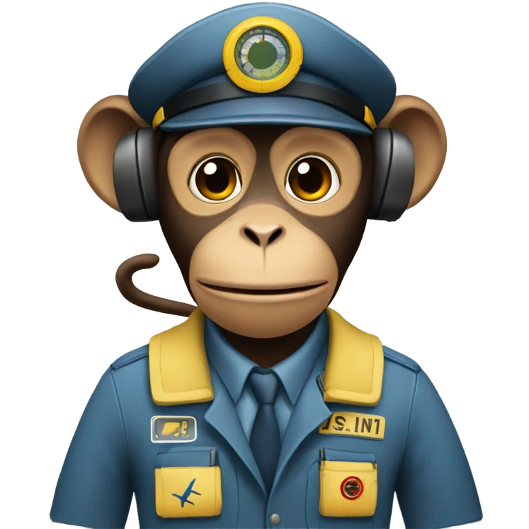 Air traffic controller Monkey emoji