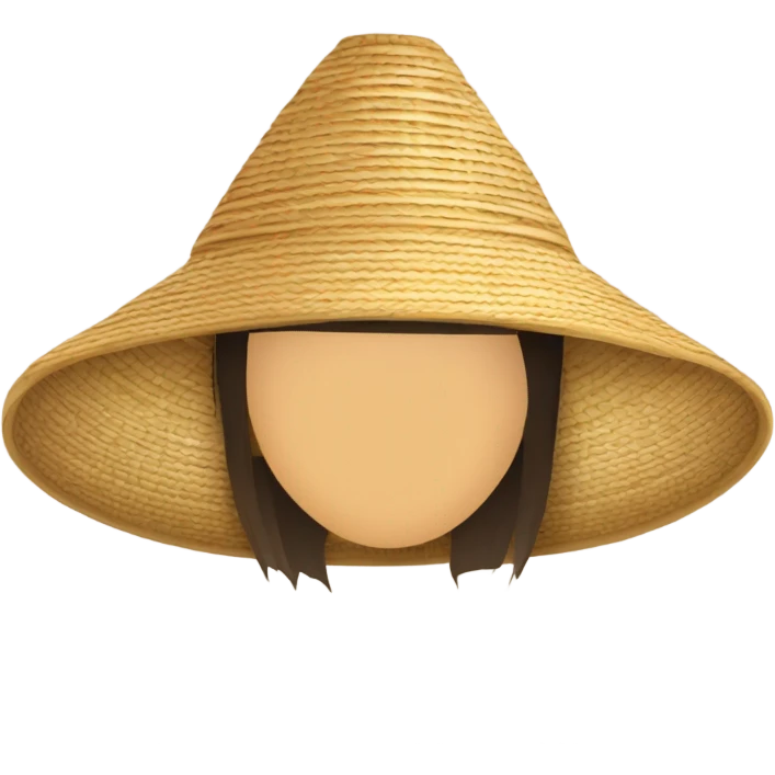 asian farmer hat emoji