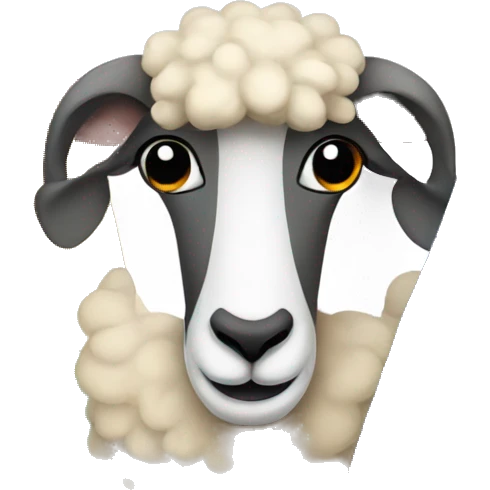 A sheep with a pride flag emoji