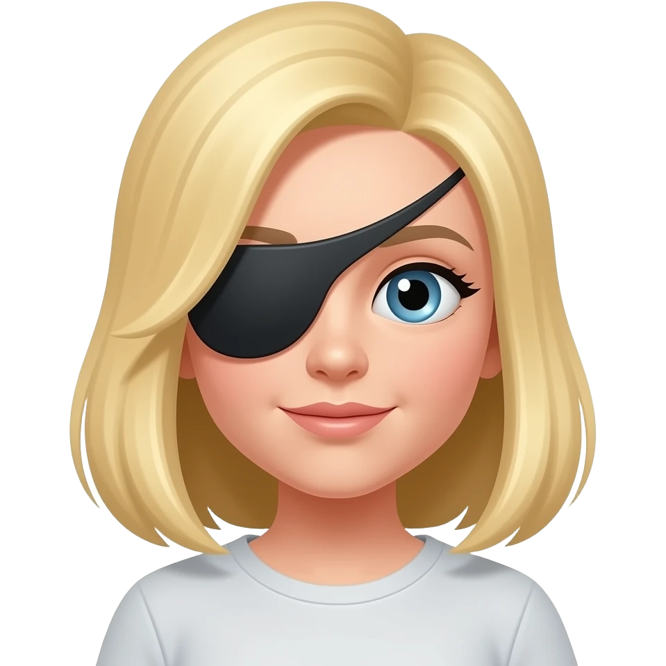 Blonde blind girl emoji