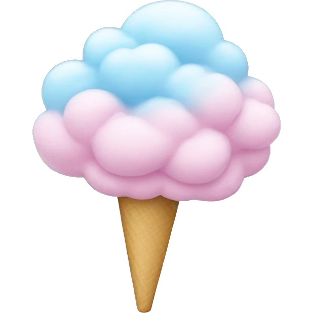 Cotton candy with clouds  emoji
