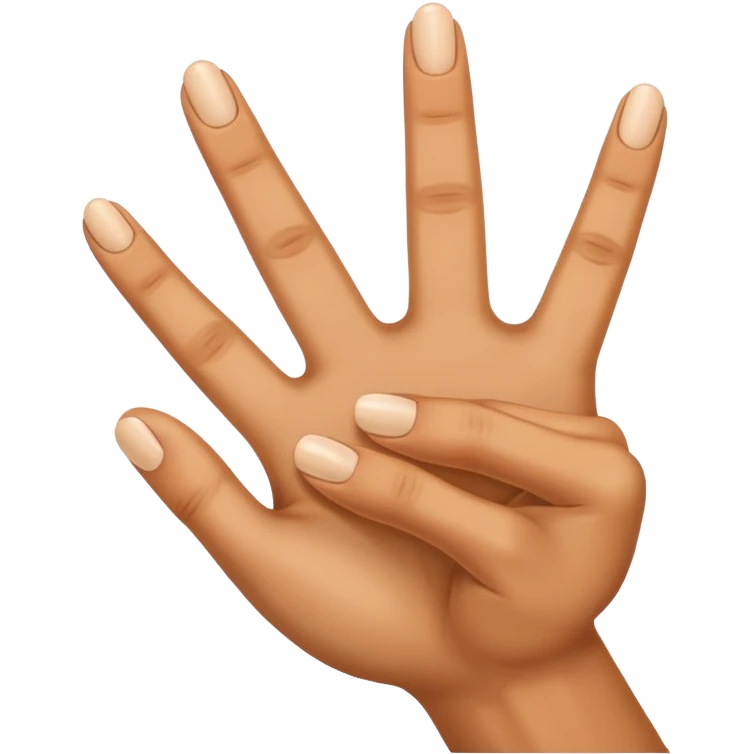 Three fingers up of a hand    emoji