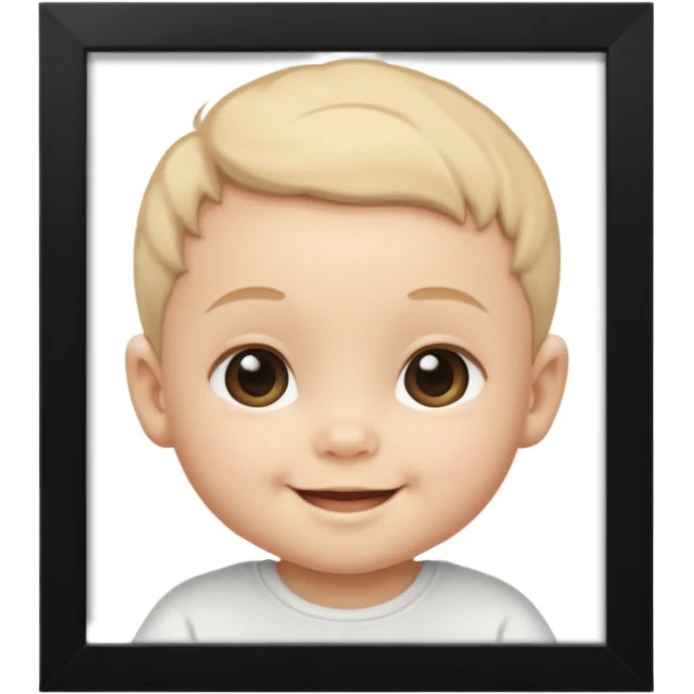 baby face inside a photo frame emoji