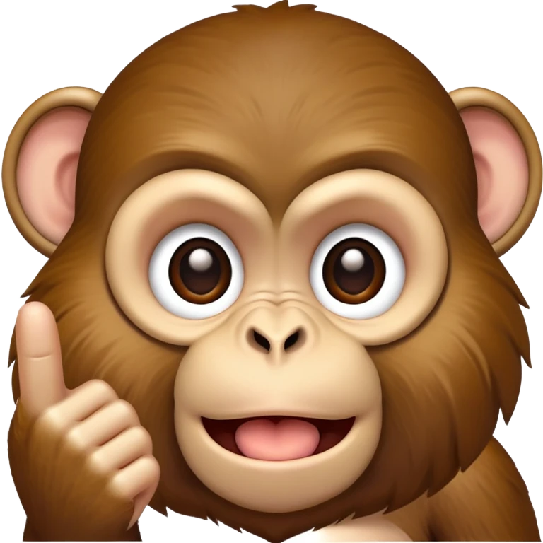 Monkey sticking its middle finger out at you emoji