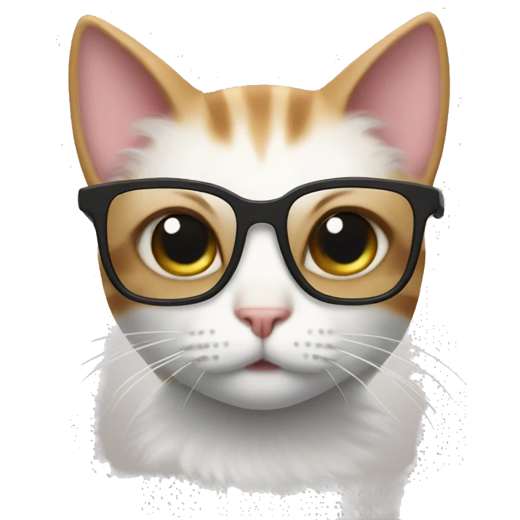 Cat waring tutu and glasses emoji