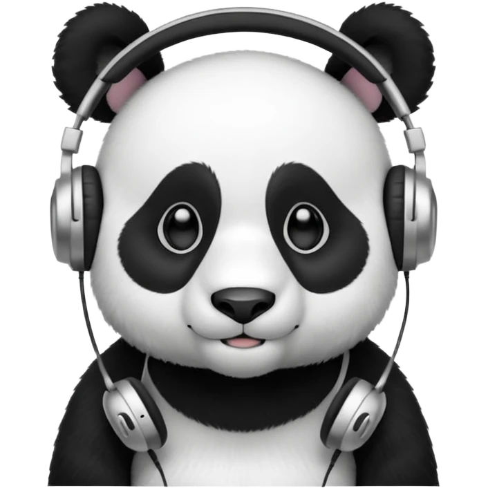 the panda wearing headphone emoji