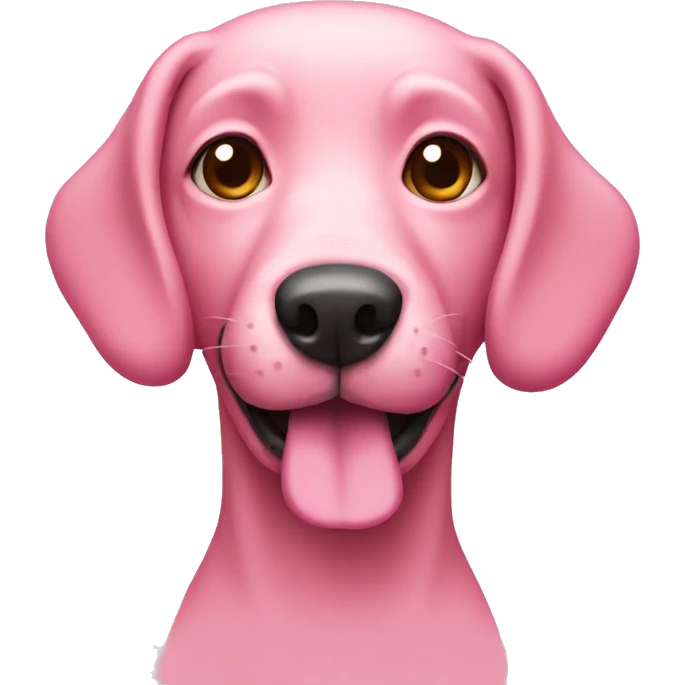 Pink dog emoji
