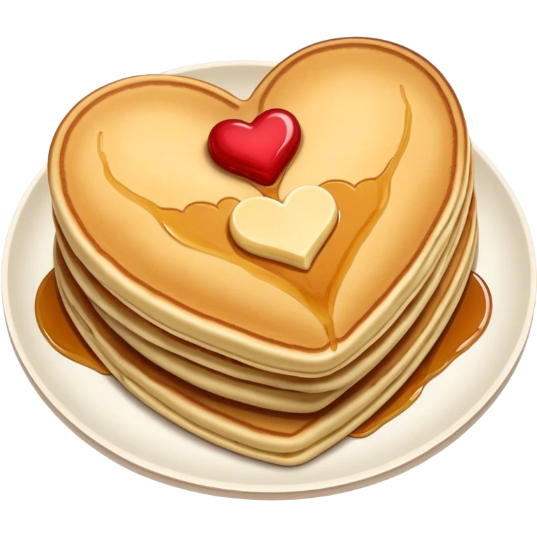 Heart pancakes emoji