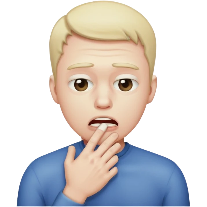 man choking himself  emoji