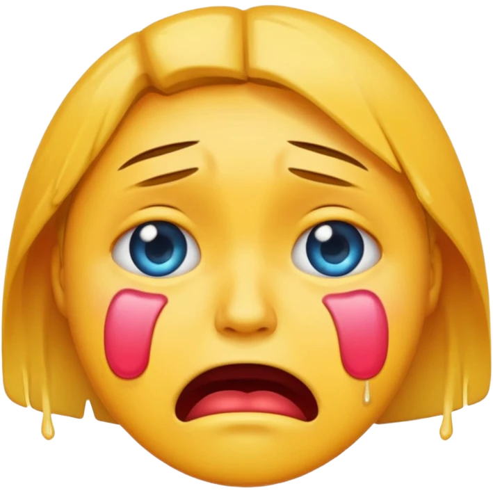 emoji representing 'Awful', distressed crying face, vibrant colors emoji