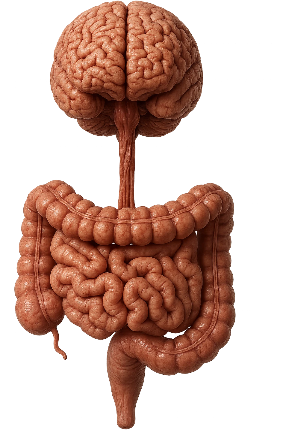 INTESTINO ANATOMICO UMANO UNITO VERTICALMENTE A CERVELLO
IPERREALISTICO 4K emoji