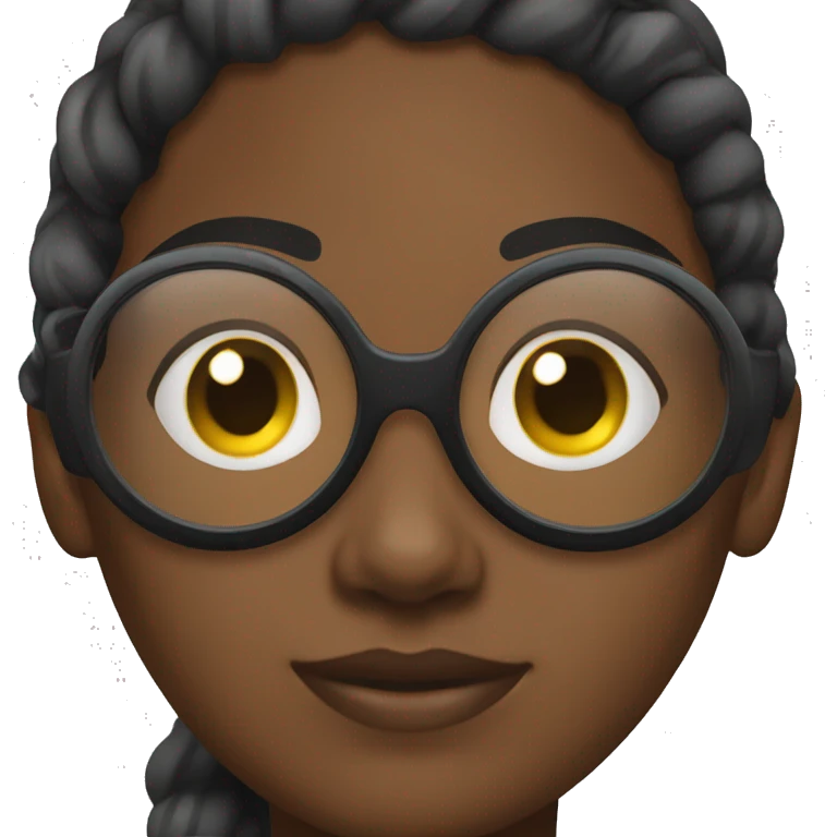 Black girl wearing googles swimming emoji