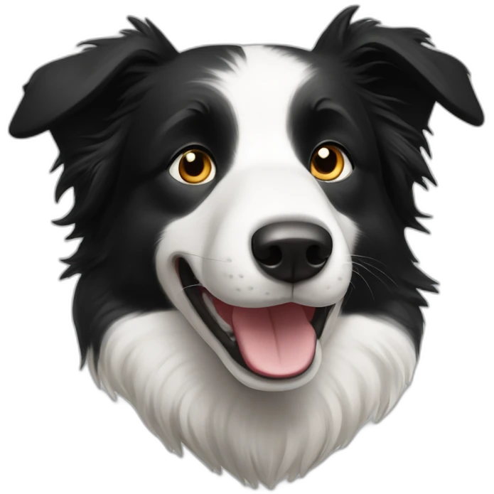 Border collie playing fresbee emoji