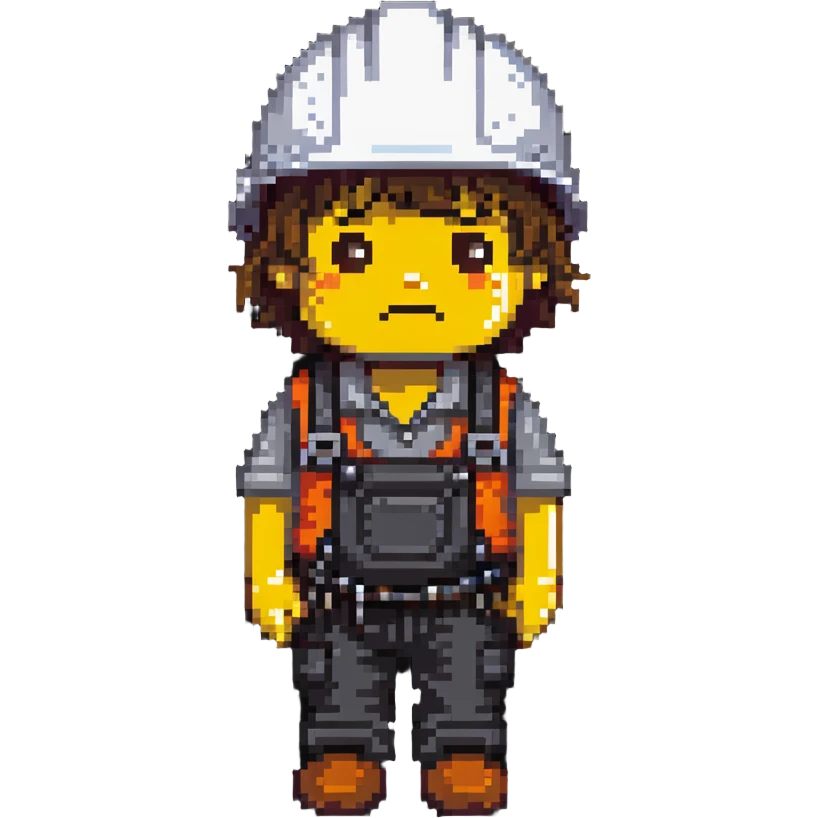 sad construction worker emoji