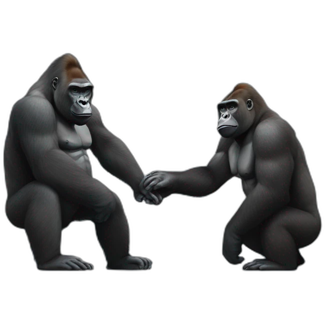 Gorilla with Emanuel macron emoji