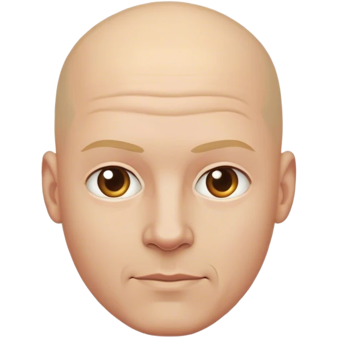 bald head white man. body emoji