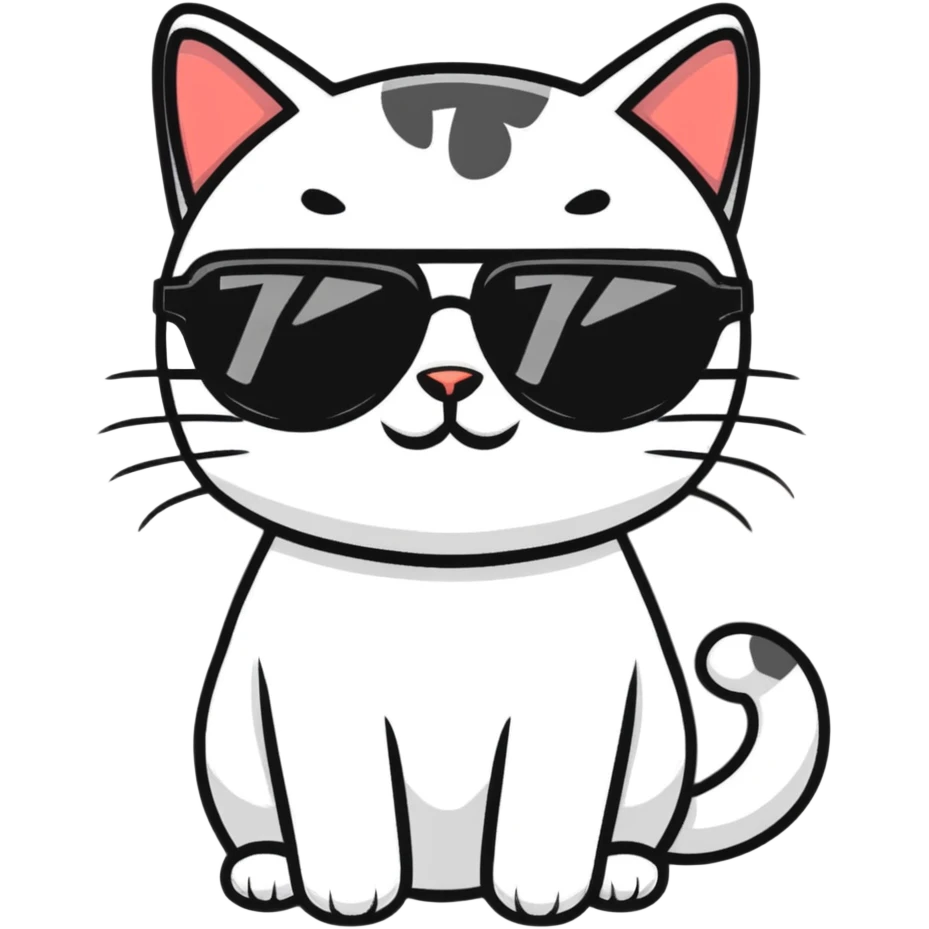Cat with sunglasses emoji