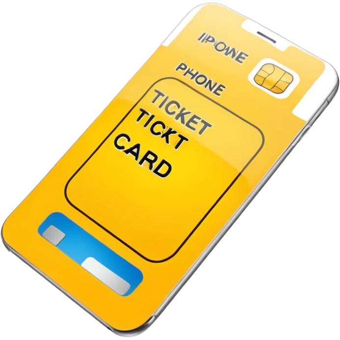 yellow ticket card iPhone emoji