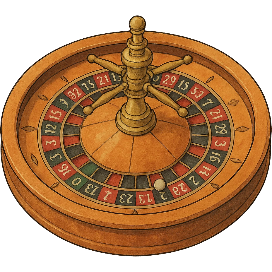 ghibli style orange roulette wheel emoji