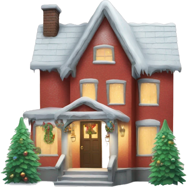 Christmas house emoji