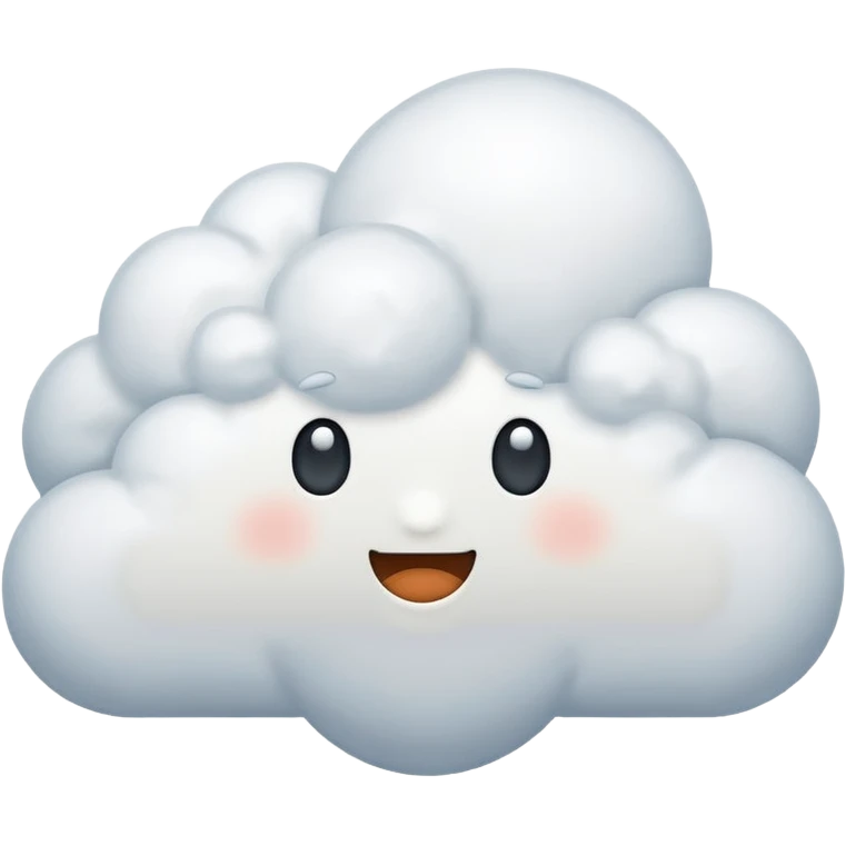 white 2d cloud emoji