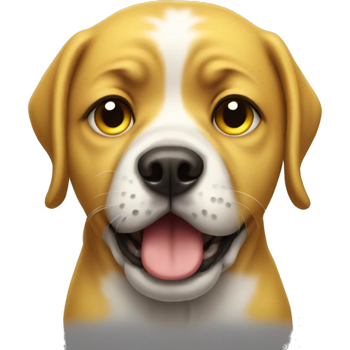 Dog yellow crying emoji