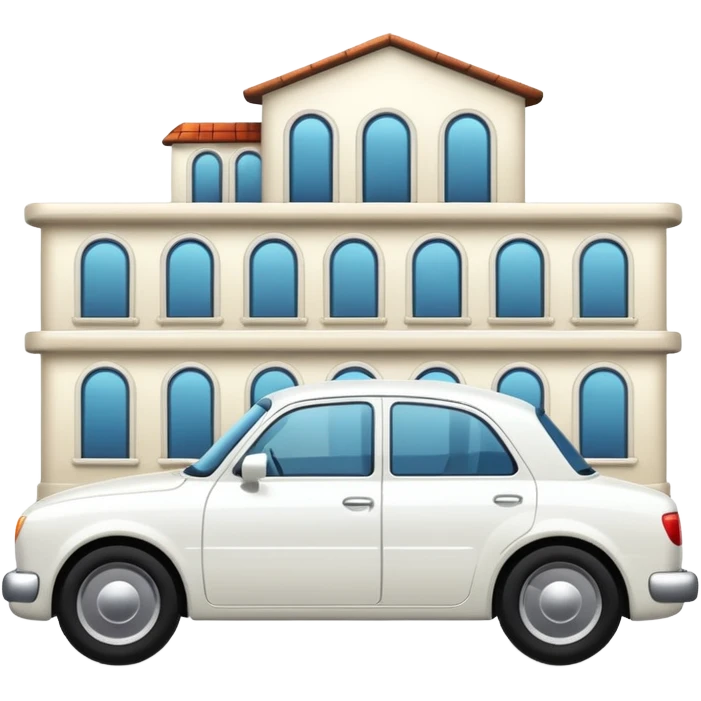 hotel white car emoji