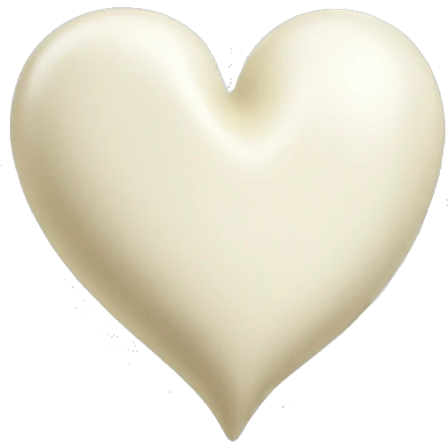 Ivory heart emoji