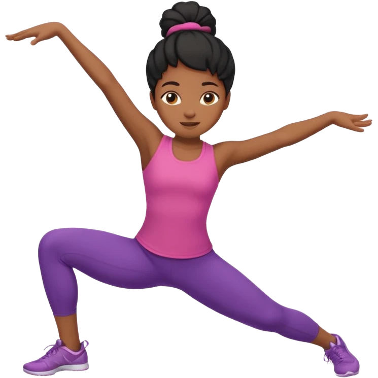 Black girl stretching down emoji