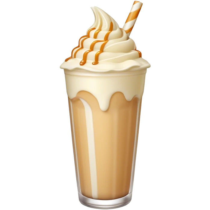 White chocolate Caramel shake emoji