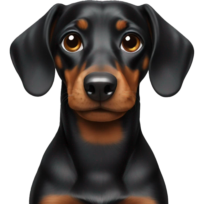 Black daschund  emoji