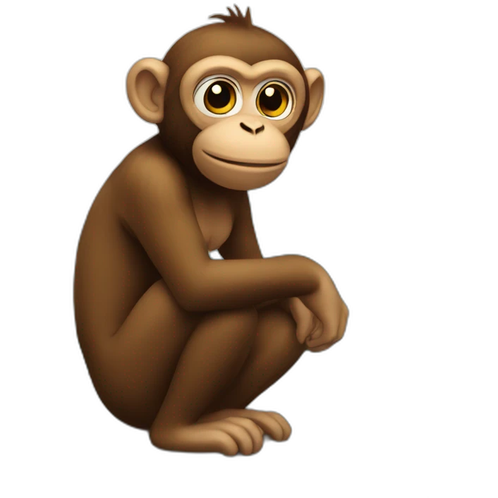 Monkey looking at city view emoji