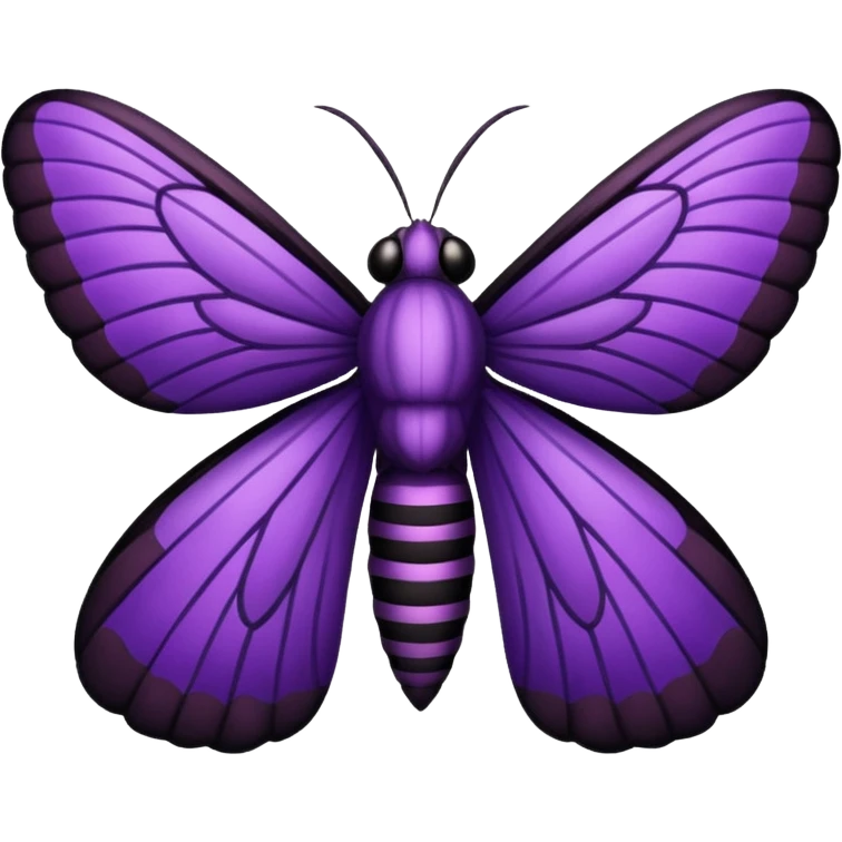 moth purple and black emoji