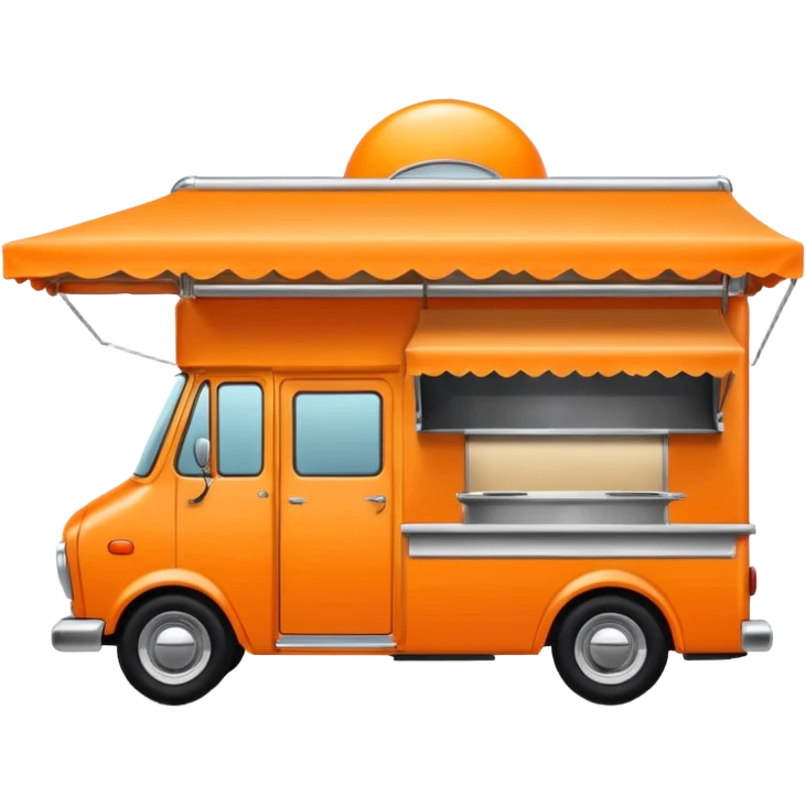 Orange food truck. emoji
