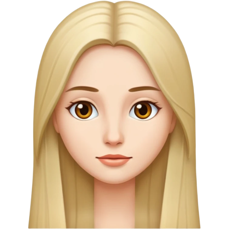하얀 얼굴에 긴 생머리 여자 emoji