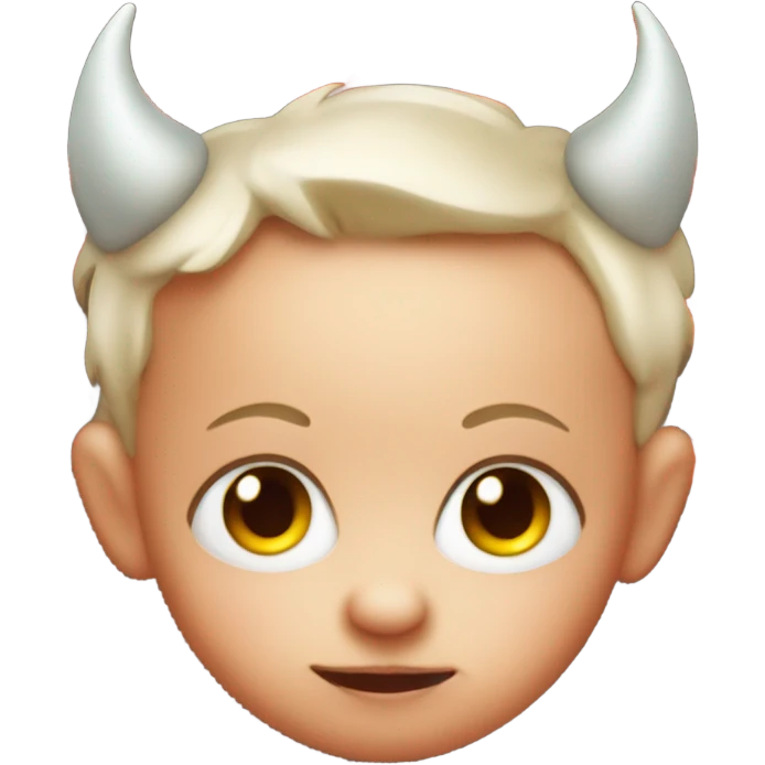 Cute devil baby face emoji