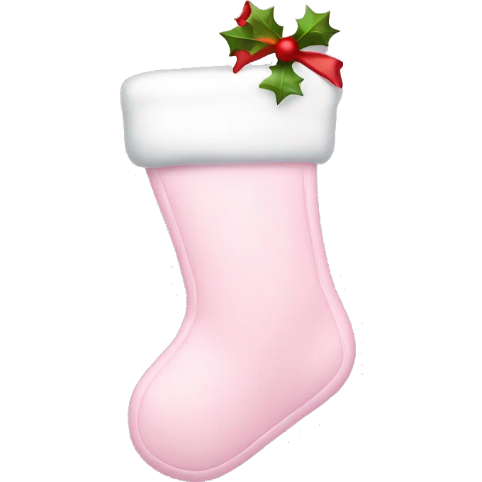  light pink Christmas stocking emoji
