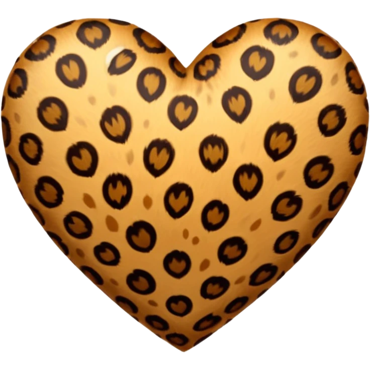 A heart with a leopard design emoji