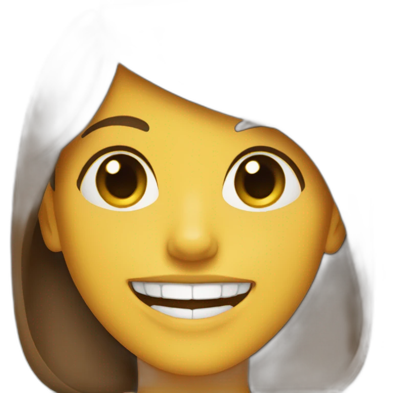 woman with gummy smile emoji