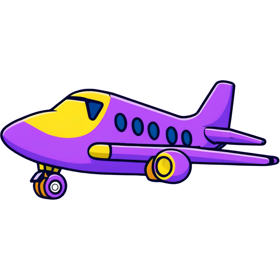 purple airplane emoji
