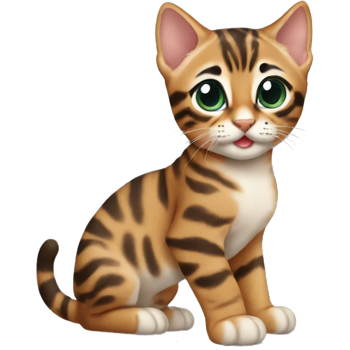 Bengal kitten emoji