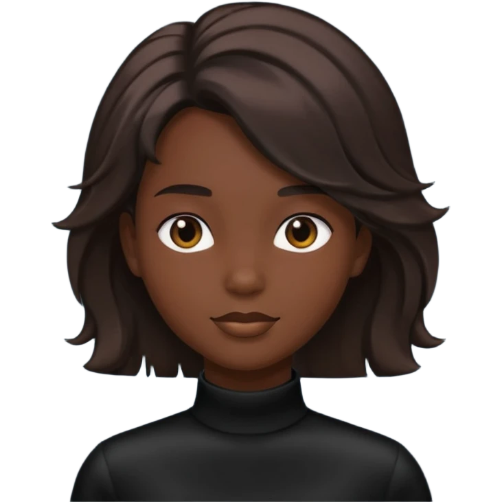 silhouette of a head with shiny styled hair emoji