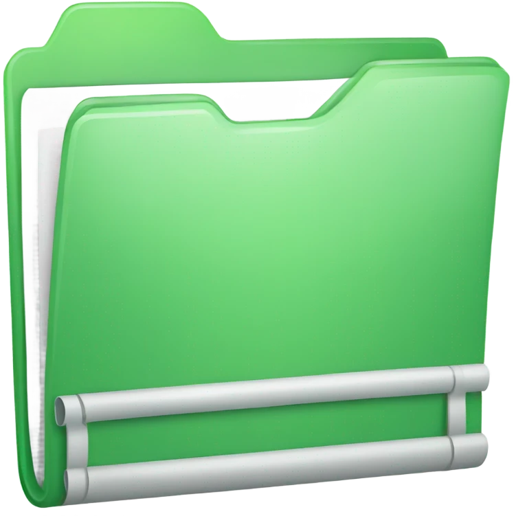 green folder open trasparent emoji