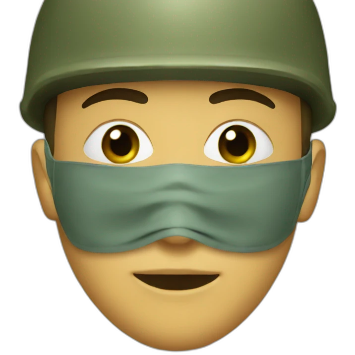 soldier face in a mask emoji