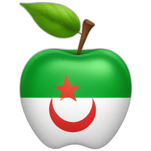 apple logo with Algeria flag emoji