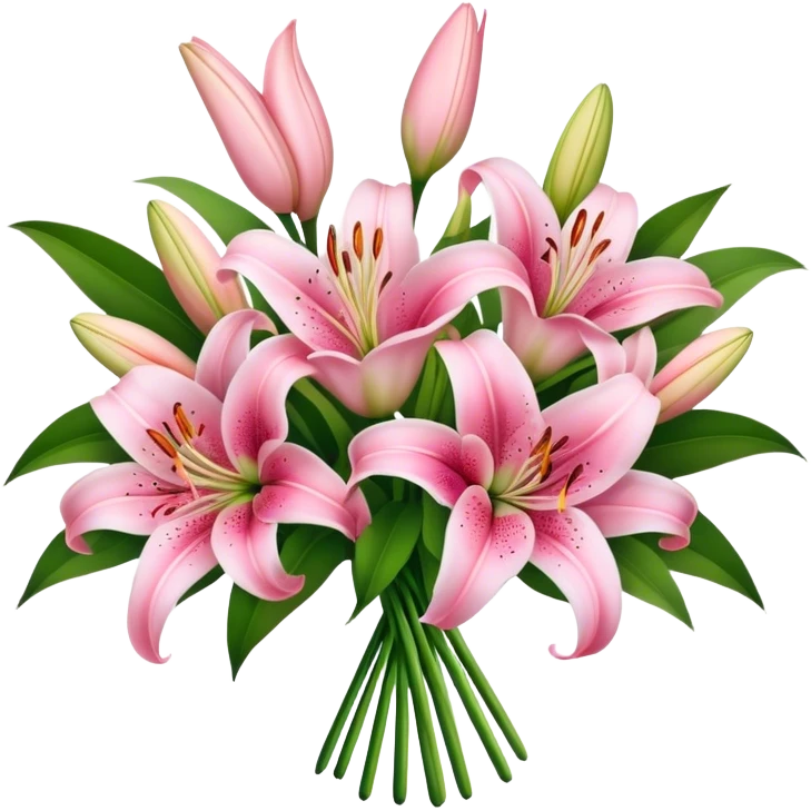 a beautiful pink bouquet with lillie’s  emoji