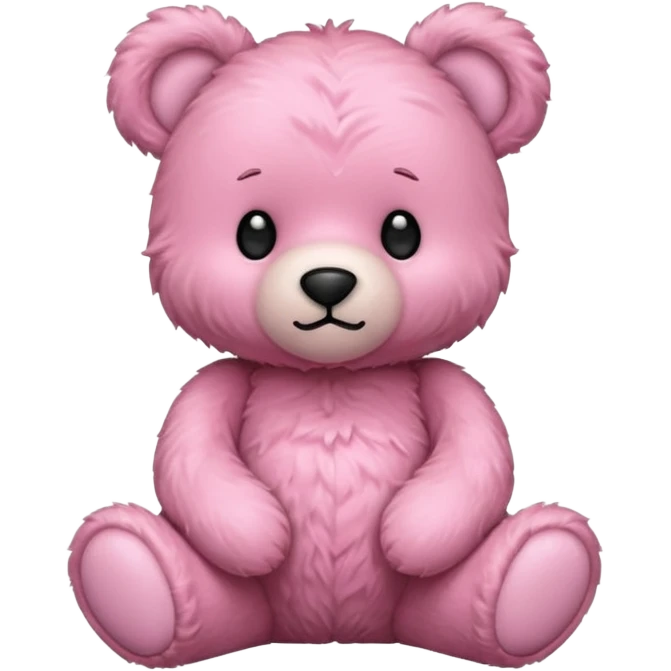 Pink teddy bear emoji