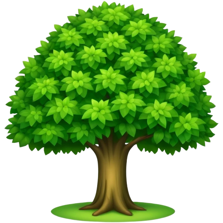 green tree with lush foliage emoji