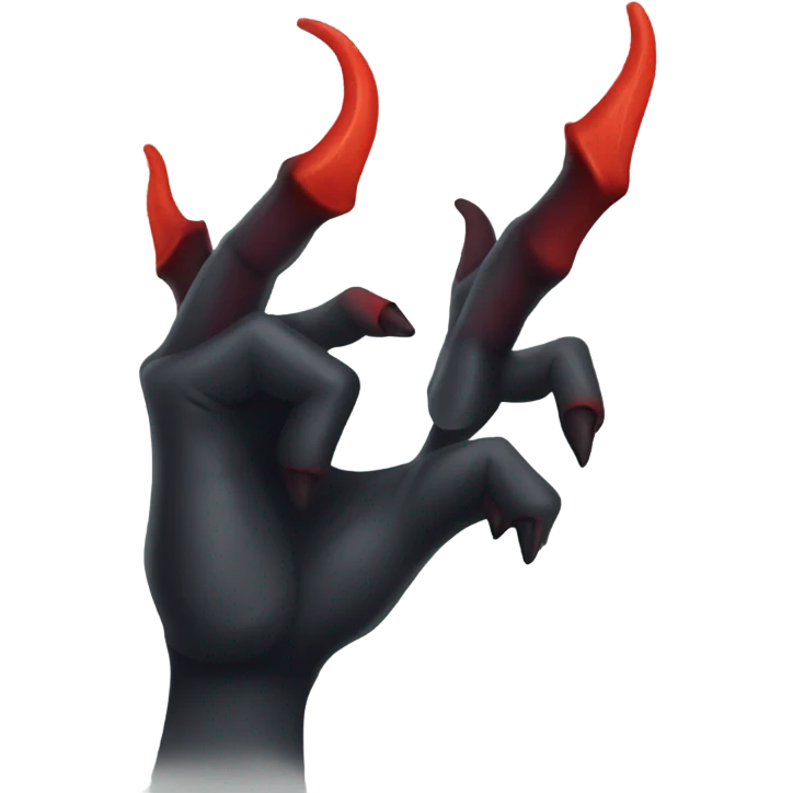Demon hand making devil horns  emoji