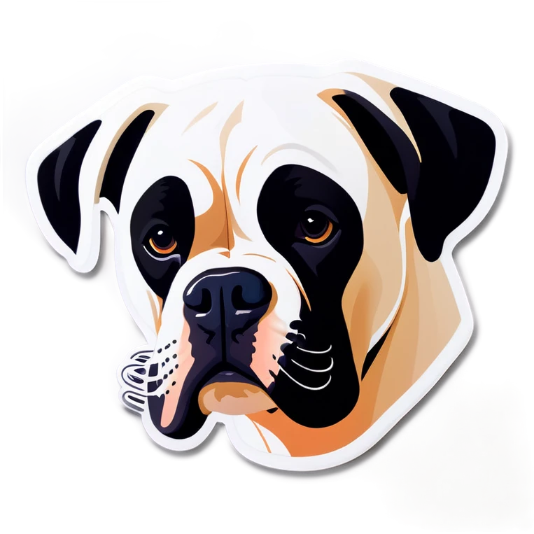 White boxer and black lab emoji
